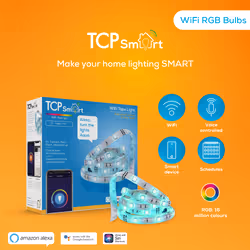 TCP Global Wi-Fi LED Strip light Colour Changing 3 metres IP65