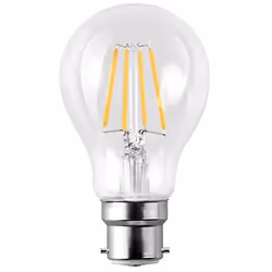 TCP Global TAOFA60B2CGW2527, Smart bulb, Wi-Fi, Silver, Transparent, B22, Warm white, 2700 K