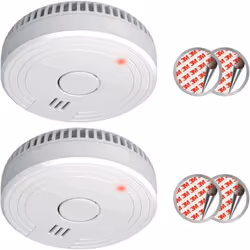 FS180521M 2-Pack Smoke Alarm with Magnet Mounting 5 Year Battery and Conforms to EN14604, White, 2er Packung, Set of 2 Pieces