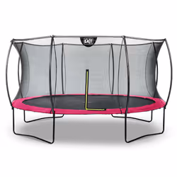 EXIT Silhouette trampoline ø427cm - pink, Above ground trampoline, Round, 120 kg, 3 yr(s), Safety net, Assembly required