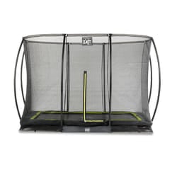 EXIT Silhouette ground trampoline 214x305cm with safety net - black