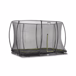 EXIT Silhouette ground trampoline 214x305cm with safety net - black