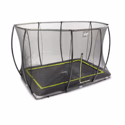EXIT Silhouette ground trampoline 214x305cm with safety net - black