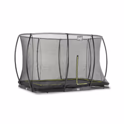 EXIT Silhouette ground trampoline 244x366cm with safety net - black