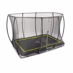 EXIT Silhouette ground trampoline 244x366cm with safety net - black