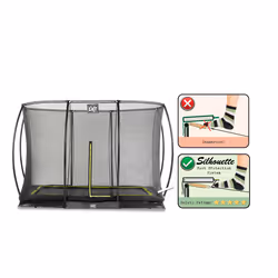 EXIT Silhouette ground trampoline 244x366cm with safety net - black - Additional view 5