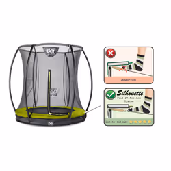 EXIT Silhouette ground trampoline ø183cm with safety net - green