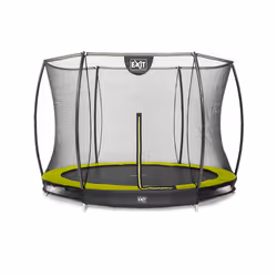 EXIT Silhouette ground trampoline ø244cm with safety net - green, Sunken trampoline, Round, 50 kg, 3 yr(s), Safety net, Assem ...