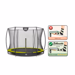 EXIT Silhouette ground trampoline ø244cm with safety net - green