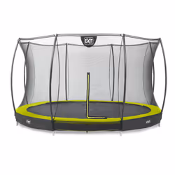 EXIT Silhouette ground trampoline ø366cm with safety net - green, Sunken trampoline, Round, 120 kg, 3 yr(s), Safety net, Asse ...
