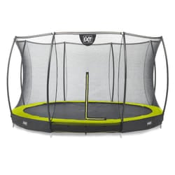 EXIT Silhouette ground trampoline ø427cm with safety net - green