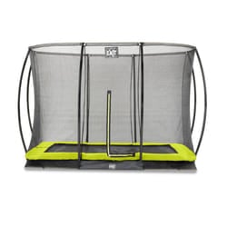 EXIT Silhouette ground trampoline 214x305cm with safety net - green