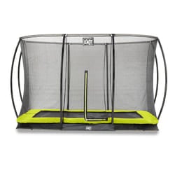EXIT Silhouette ground trampoline 244x366cm with safety net - green