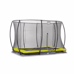 EXIT Silhouette ground trampoline 244x366cm with safety net - green