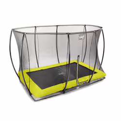 EXIT Silhouette ground trampoline 244x366cm with safety net - green