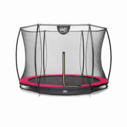 EXIT Silhouette ground trampoline ø244cm with safety net - pink, Sunken trampoline, Round, 50 kg, 3 yr(s), Safety net, Assemb ...