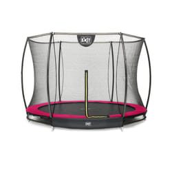 EXIT Silhouette ground trampoline ø244cm with safety net - pink