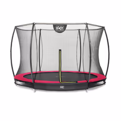 EXIT Silhouette ground trampoline ø305cm with safety net - pink, Sunken trampoline, Round, 100 kg, 3 yr(s), Safety net, Assem ...