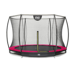 EXIT Silhouette ground trampoline ø305cm with safety net - pink