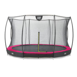 EXIT Silhouette ground trampoline ø366cm with safety net - pink
