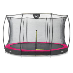 EXIT Silhouette ground trampoline ø427cm with safety net - pink