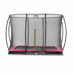 EXIT Silhouette ground trampoline 214x305cm with safety net - pink, Sunken trampoline, Rectangular, 120 kg, 3 yr(s), Safety n ...