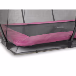 EXIT Silhouette ground trampoline 214x305cm with safety net - pink - Additional view 6