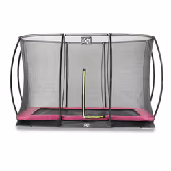 EXIT Silhouette ground trampoline 244x366cm with safety net - pink, Sunken trampoline, Rectangular, 120 kg, 3 yr(s), Safety n ...