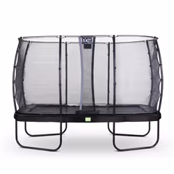 EXIT Elegant trampoline 244x427cm with Economy safetynet - black, Above ground trampoline, Rectangular, 120 kg, 3 yr(s), Safe ...