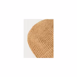 Men's Pyramid Plaque Beanie Knitted Hat, Travertine, One Size
