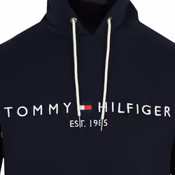 Tommy Hilfiger Men's Core Tommy Logo Sky Captain Hoody - L