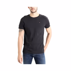TOMMY HILFIGER Mens T Shirts Summer Cotton Tee - Black, S