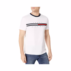 Tommy Hilfiger Mens T Shirts - White, L