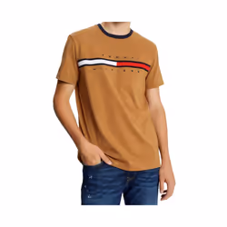 Tommy Hilfiger Mens T Shirts - Brown, M