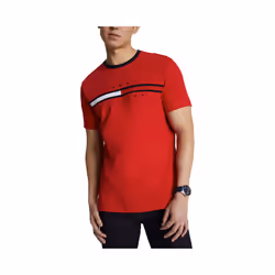 Tommy Hilfiger Mens T Shirts - Red, L