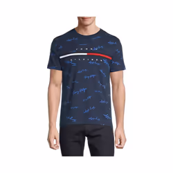 Tommy Hilfiger Mens T Shirt Signature Tee - Navy, S