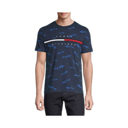 Tommy Hilfiger Mens T Shirt Signature Tee - Navy, 2XL