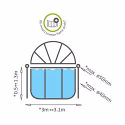 EXIT Pool dome ø300cm - Additional view 5