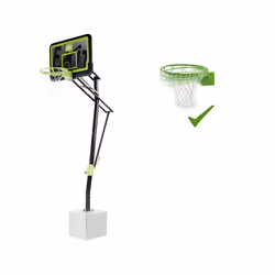 EXIT Galaxy basketball backboard for installing on ground with dunk hoop - black edition, In-ground, Rectangular, Weatherproo ...