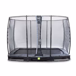 EXIT Elegant ground trampoline 214x366cm with Economy safety net - black, Sunken trampoline, Rectangular, 120 kg, 3 yr(s), Sa ...