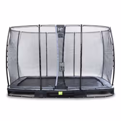 EXIT Elegant ground trampoline 244x427cm with Economy safety net - black, Sunken trampoline, Rectangular, 120 kg, 3 yr(s), Sa ...