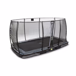 EXIT Elegant ground trampoline 244x427cm with Economy safety net - black