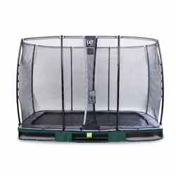 EXIT Elegant ground trampoline 214x366cm with Economy safety net - green, Sunken trampoline, Rectangular, 120 kg, 3 yr(s), Sa ...