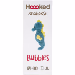 Hoooked Amigurumi DIY Kit W/Eco Barbante Yarn-Seahorse Bubbles Lagoon PAK13681