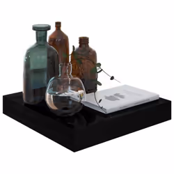vidaXL Modern Floating Wall Shelf - High-Gloss Black  Honeycomb MDF  Metal Frame  19.7"""" x 9.1"""" x 1.5""""