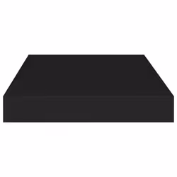 vidaXL Black Floating Wall Shelf - 15.7""""x9.1""""x1.5""""  MDF and Metal  Invisible Mounting System  Versatile Display Shelf