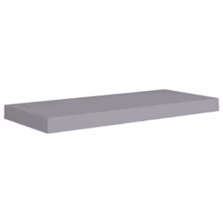 vidaXL Gray Floating Wall Display Shelf with Invisible Mounting System  Honeycomb MDF and Metal Frame  23.6""""x9.3""""x1.5"" ...
