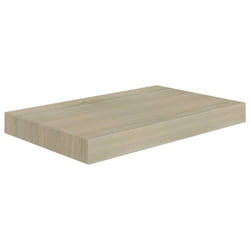 vidaXL Floating Wall Shelf - Oak Color  Honeycomb MDF and Metal Frame  15.7"""" x 9.1"""" x 1.5"""" - Versatile  Easy Assembly  Wall Display Shelf