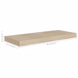 vidaXL Floating Wall Shelf - Modern Style Home Display Decor - Honeycomb MDF/Metal - Easy Assembly - Brown Oak Color - 23.6""""x9.3""""x1.5""""