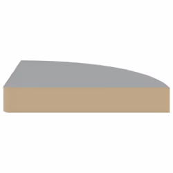 vidaXL Floating Corner Shelf  Gray  Honeycomb MDF and Metal Construction  Invisible Mounting System  Space-Saving Design - 9.8""""x9.8""""x1.5""""